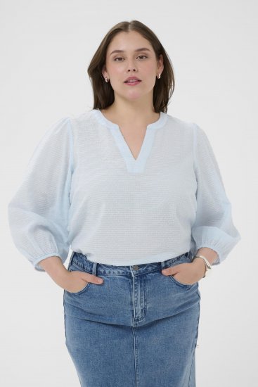 Kaffe Curve Penelopia Blouse Nantucket Breeze Blue - Blúzky - 