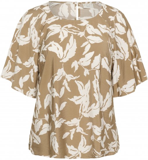 Kaffe Curve Marla Blouse Oak Chalk Leaf - Blúzky - 