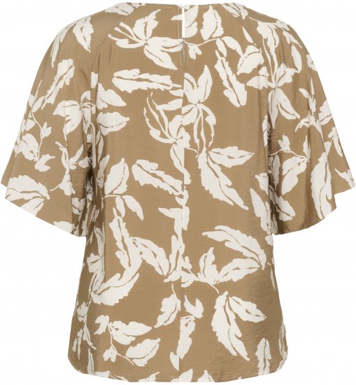 Kaffe Curve Marla Blouse Oak Chalk Leaf - Blúzky - 