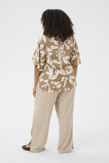 Kaffe Curve Marla Blouse Oak Chalk Leaf - Blúzky - 