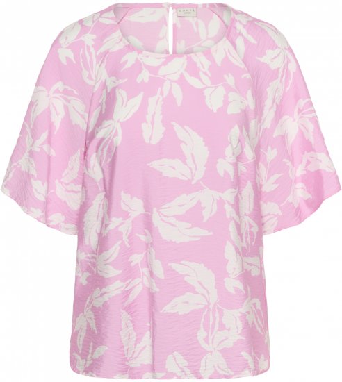 Kaffe Curve Marla Blouse Pink Frosting Chalk Leaf - Blúzky - 