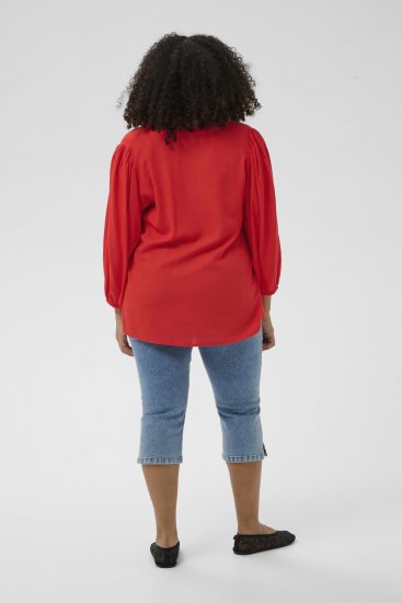 Kaffe Curve Mille Blouse Poppy Red - Blúzky - 