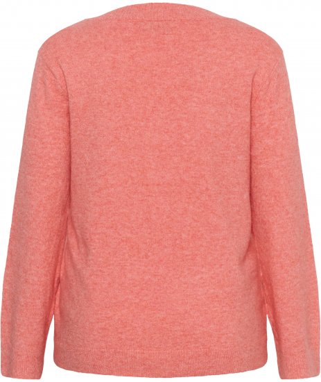 Kaffe Curve Jilanda V-Neck Pullover Red - Svetre & pleteniny - 