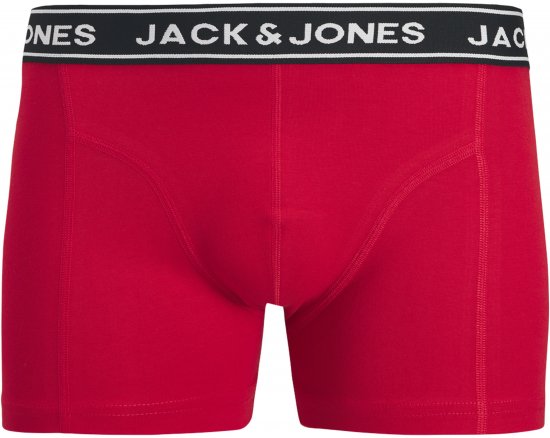 Jack & Jones Hector Solid Trunks 3-Pack Navy/Red/Grey - Boxerky - Boxerky 2XL-12XL