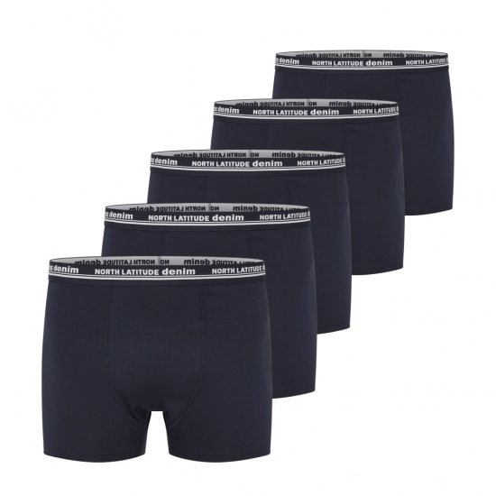 North Latitude 5-Pack Boxershorts Navy - Boxerky - Boxerky 2XL-12XL