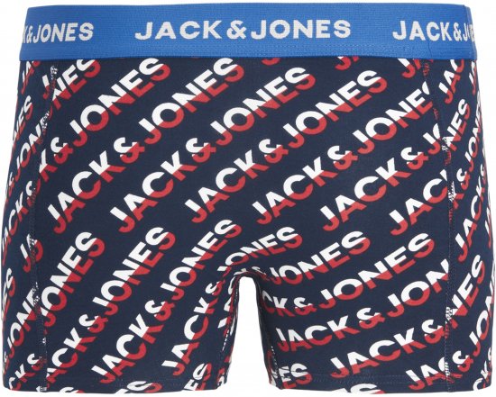 Jack & Jones Logo Trunks 3-Pack Navy Blazer - Spodná bielizeň - Spodné Prádlo 2XL-8XL
