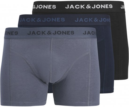 Jack & Jones jeremiah Solid Trunks 3-Pack Navy Blazer - Spodná bielizeň - Spodné Prádlo 2XL-8XL