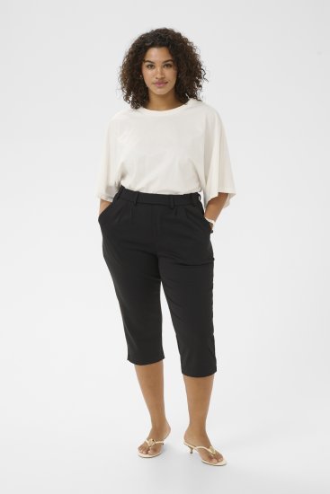 Kaffe Curve Jenna Capri Pants Black - Nohavice - 