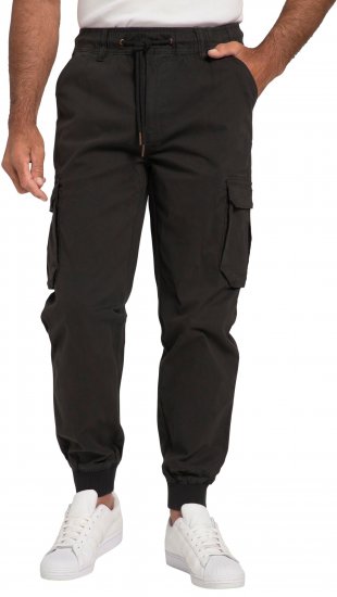 JP1880 Cargo Trousers with Many Pockets Stretchy Black - Džínsy & nohavice - Džínsy a Nohavice - W40-W70