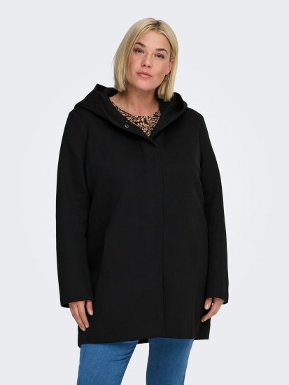 Only Carmakoma Sedona Light Coat Black - Zimné kabáty - 