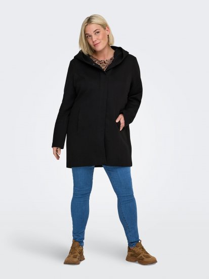 Only Carmakoma Sedona Light Coat Black - Zimné kabáty - 