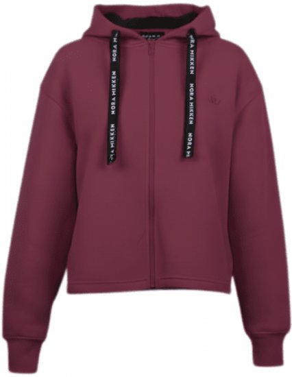 Nora Mikken GERTRUD Cropped Hoodie Burgundy - Mikiny & mikiny bez kapucne - 