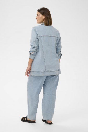 Kaffe Curve Ninna Casual Jacket Light Blue Washed - Bundy - 
