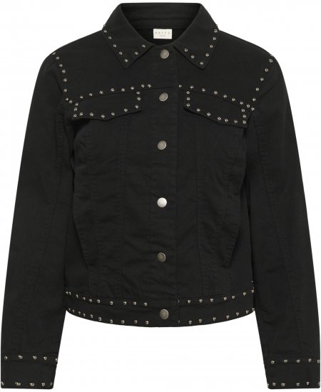 Kaffe Curve Brenn Twill Jacket Washed Black - Džínsové bundy - 