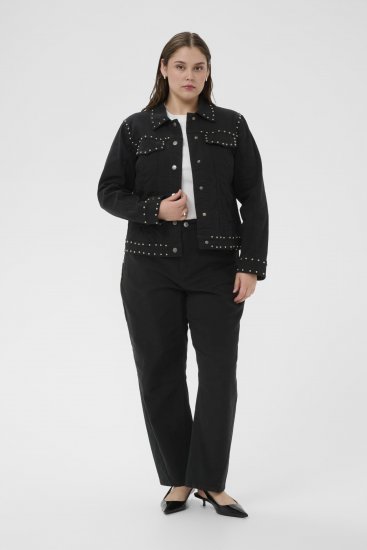 Kaffe Curve Brenn Twill Jacket Washed Black - Džínsové bundy - 