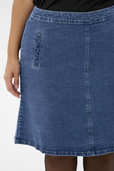 Kaffe Curve Leni Denim Skirt Blue - Sukne - 