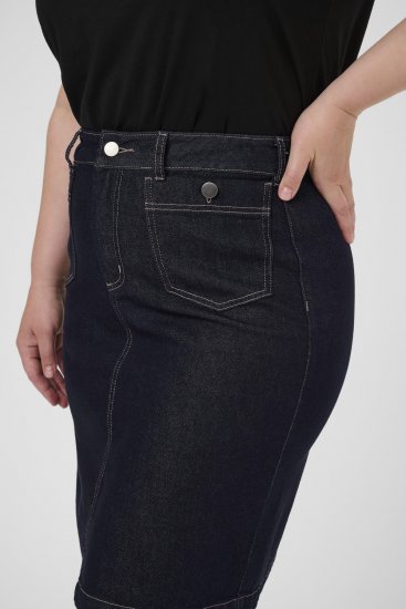 Kaffe Curve Roria Denim Skirt Dark Blue - Sukne - 