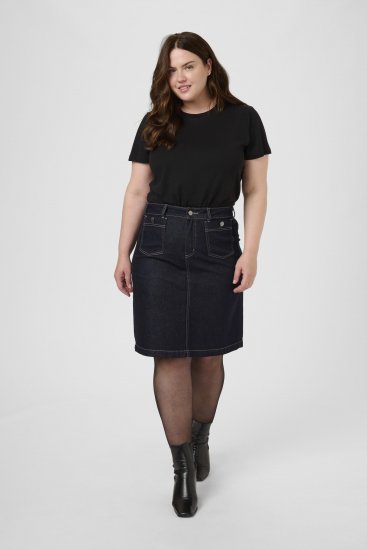 Kaffe Curve Roria Denim Skirt Dark Blue - Sukne - 