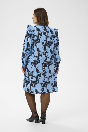 Kaffe Curve Sasja Šaty Blue Snake Flower - Šaty - 