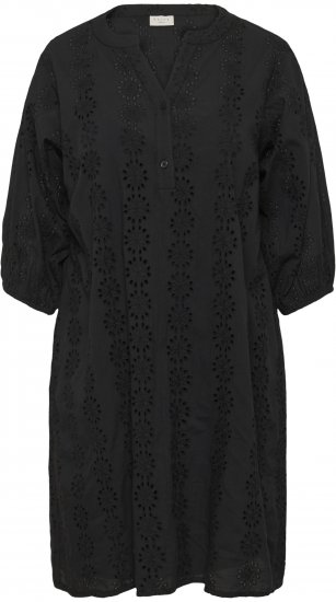Kaffe Curve Dina Dress Black Deep - Midi šaty - 