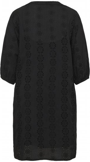 Kaffe Curve Dina Dress Black Deep - Midi šaty - 