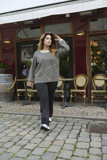 Kaffe Curve Jenna Rozšírené legíny Sýto čierna - Džíny & Nohavice vo Veľkých Veľkostiach – Plus Size - 