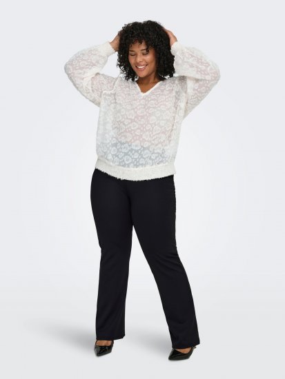 Only Carmakoma Pever Flared Pants Black - Nohavice - 