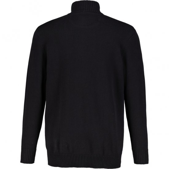 JP1880 Cardigan Knitted with Zipper Black TALL - PÁNSKE OBLEČENIE MT-6XLT - Veľkosti pre VYSOKÝCH