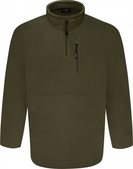 Espionage FL034 Microfleece Half Zip Jacket Light Olive - Bundy - Bundy Nadmerné Veľkosti 2XL-8XL