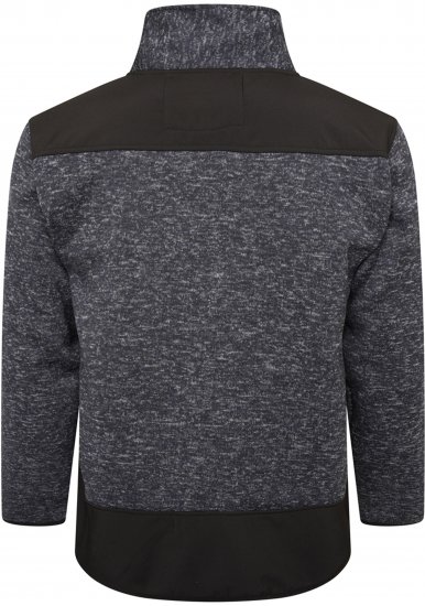 Kam jeans KV133 Twisted Marl Fleece Jacket Black - Bundy - Bundy Nadmerné Veľkosti 2XL-8XL