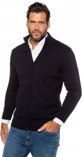JP1880 Cardigan Knitted with Zipper Navy - Mikiny & mikiny bez kapucne - Mikiny & Mikiny s Kapucňou 2XL-12XL