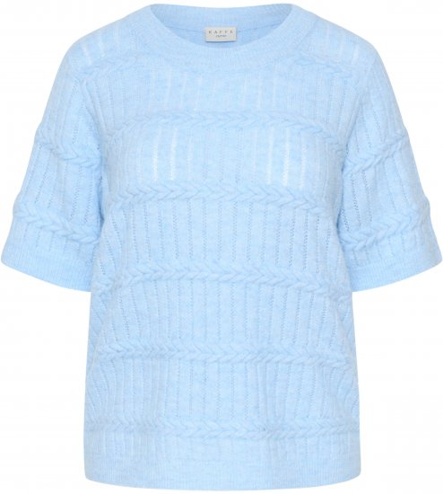 Kaffe Curve Minia Pullover Powder Blue Melange - Pletené svetre - 