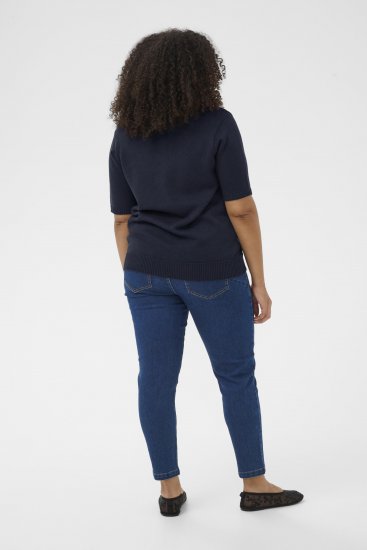 Kaffe Curve Leani Knitted Pullover Midnight Marine - Pletené svetre - 