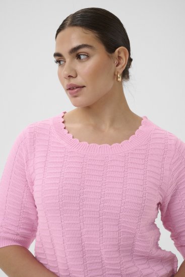 Kaffe Curve Lotia Pullover Pink Frosting - Pletené svetre - 