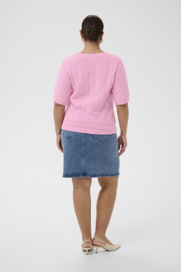 Kaffe Curve Lotia Pullover Pink Frosting - Pletené svetre - 