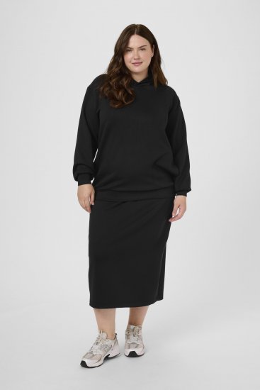 Kaffe Curve Annita Sweatshirt Black - Mikiny s kapucňou - 