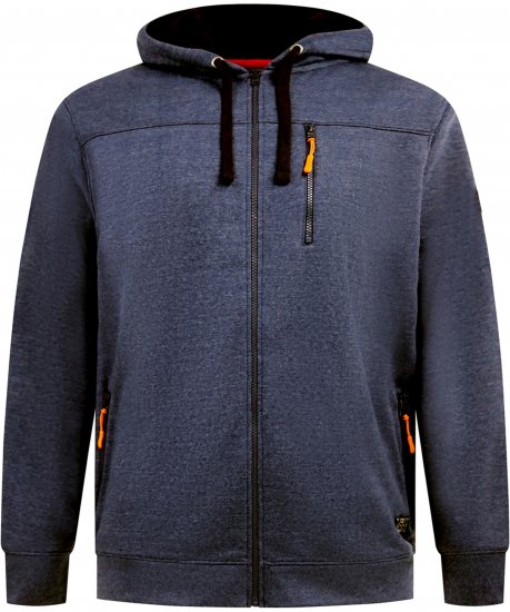 D555 Mansfield Hoodie with Zipper Navy - Mikiny & mikiny bez kapucne - Mikiny & Mikiny s Kapucňou 2XL-12XL