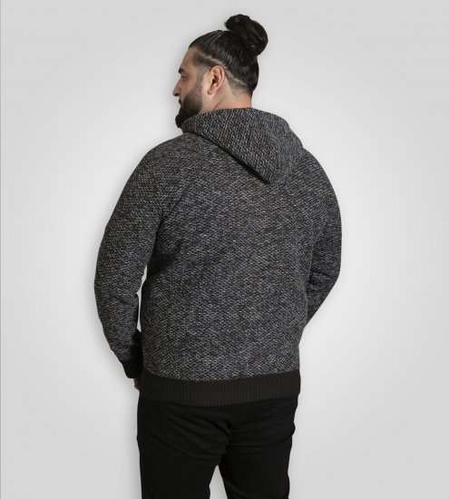 Duke Fareham Bonded Sherpa Lining Knitted Hoodie Grey - Mikiny & mikiny bez kapucne - Mikiny & Mikiny s Kapucňou 2XL-12XL