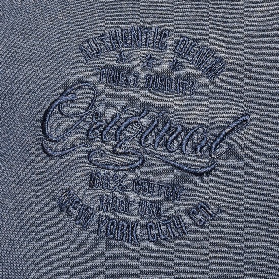 Kam Jeans 7082 Garment DYE with Zipper Hoodie Vintage Indigo - Mikiny & mikiny bez kapucne - Mikiny & Mikiny s Kapucňou 2XL-12XL