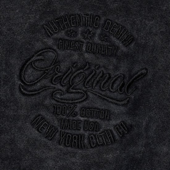 Kam Jeans 7082 Garment DYE with Zipper Hoodie Black - Mikiny & mikiny bez kapucne - Mikiny & Mikiny s Kapucňou 2XL-12XL