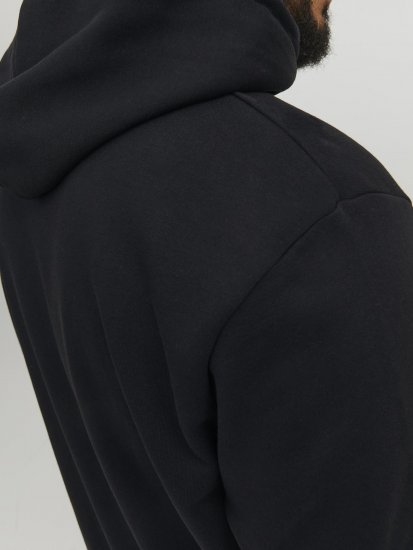 Jack & Jones Hunt Hoodie Black - Mikiny & mikiny bez kapucne - Mikiny & Mikiny s Kapucňou 2XL-12XL