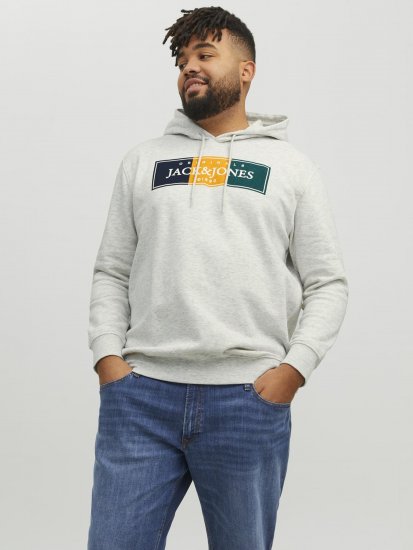 Jack & Jones Codyy Hoodie White - Mikiny & mikiny bez kapucne - Mikiny & Mikiny s Kapucňou 2XL-12XL