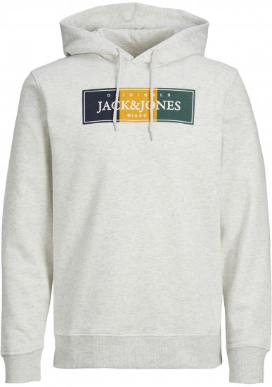 Jack & Jones Codyy Hoodie White - Mikiny & mikiny bez kapucne - Mikiny & Mikiny s Kapucňou 2XL-12XL