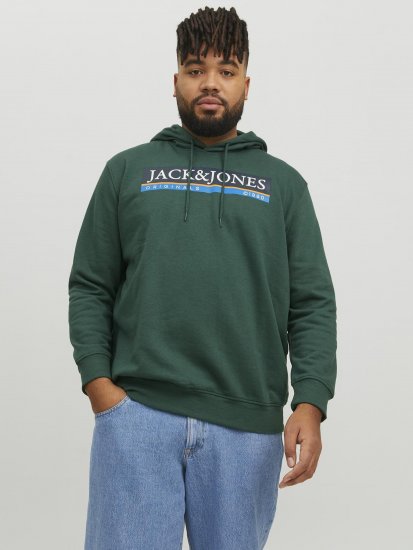 Jack & Jones Codyy Hoodie Green - Mikiny & mikiny bez kapucne - Mikiny & Mikiny s Kapucňou 2XL-12XL