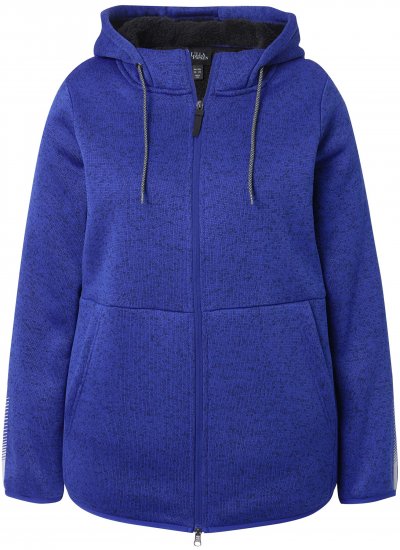 Ulla Popken Sweater Knit Fleece Hoodie Capri Blue - Mikiny & mikiny bez kapucne - 