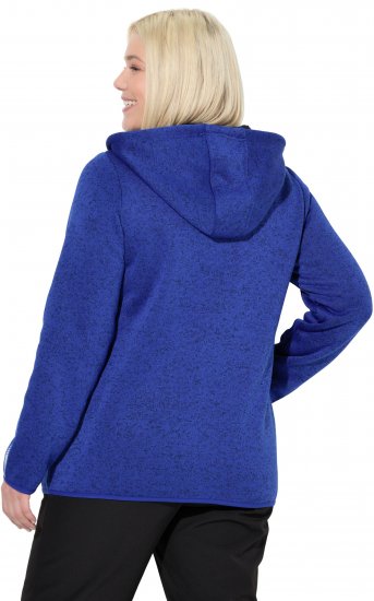 Ulla Popken Sweater Knit Fleece Hoodie Capri Blue - Mikiny & mikiny bez kapucne - 