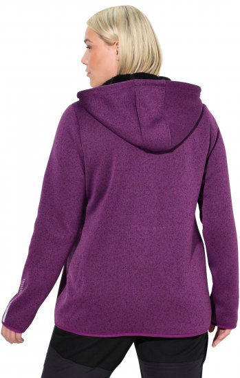 Ulla Popken Sweater Knit Fleece Hoodie Aubergine - Mikiny & mikiny bez kapucne - 