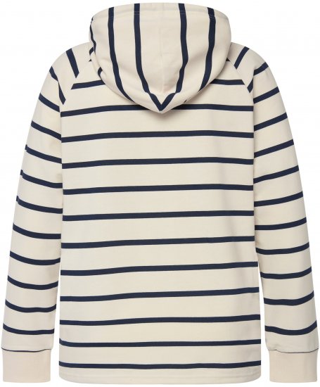Ulla Popken Stripe Print Loungewear Hoodie Chalk - Mikiny & mikiny bez kapucne - 