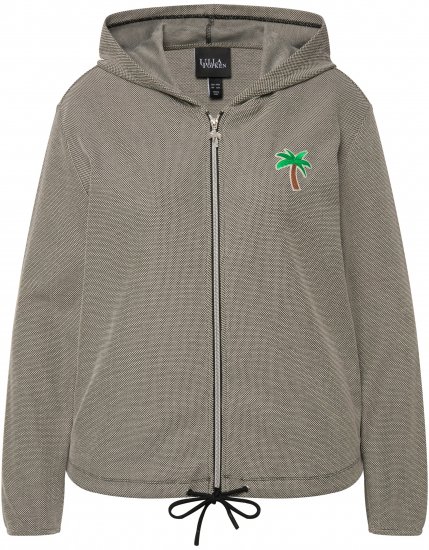 Ulla Popken Drawstring Hem Zip-Up Hoodie Grey - Mikiny & mikiny bez kapucne - 