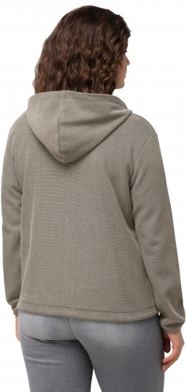 Ulla Popken Drawstring Hem Zip-Up Hoodie Grey - Mikiny & mikiny bez kapucne - 
